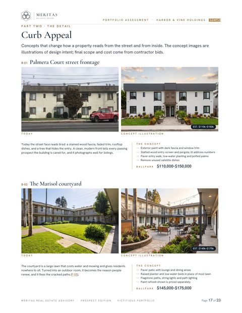 Sample report page: Curb-appeal concepts